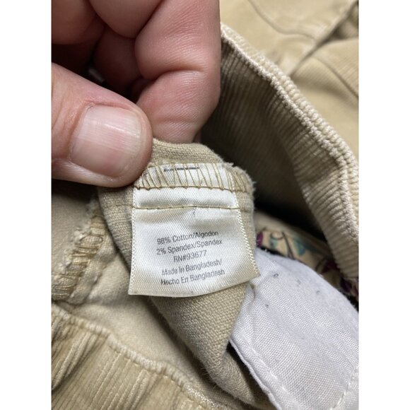 St Johns Bay Corduroy Jacket Women’s Size Medium Tan Long Sleeve Button Up - Picture 4 of 11